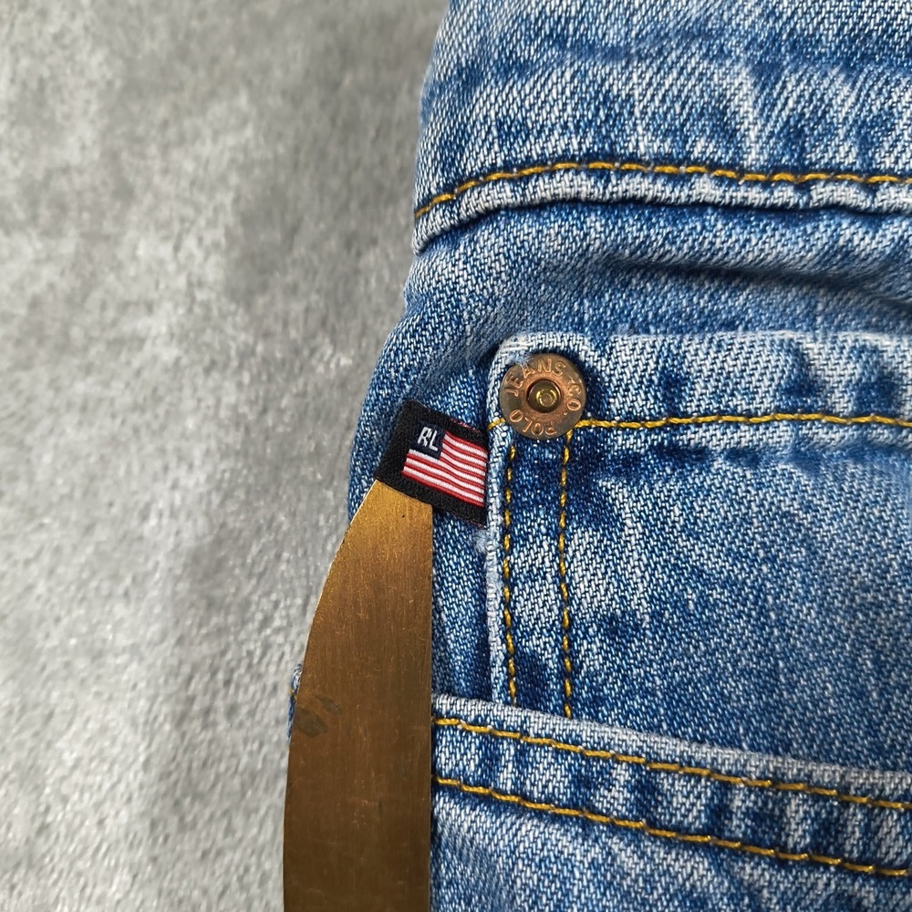 Vintage Polo Ralph Lauren Saturday Jeans Womens 34x29 Blue Straight Leg Y2K - Picture 3 of 13